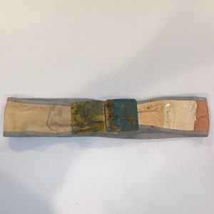 Evermore Textured Belt Painted Metal Clasps